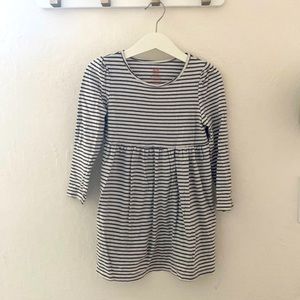 H&M white and dark grey long sleeve dress